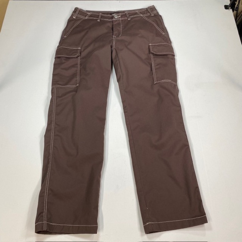 True Religion‎ Mens Brown Cargo Pants Contrast Stitch Straight Leg 32x31.5